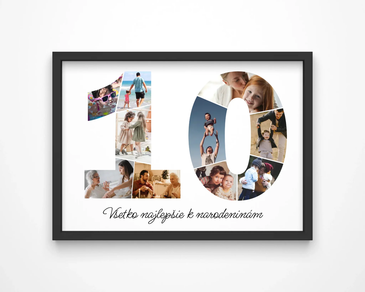 Personalizovaná koláž fotografií k 10. narodeninám – jedinečný darček (10–19)