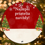 Personalizovaný vianočný ornament pre najlepšie kamarátky