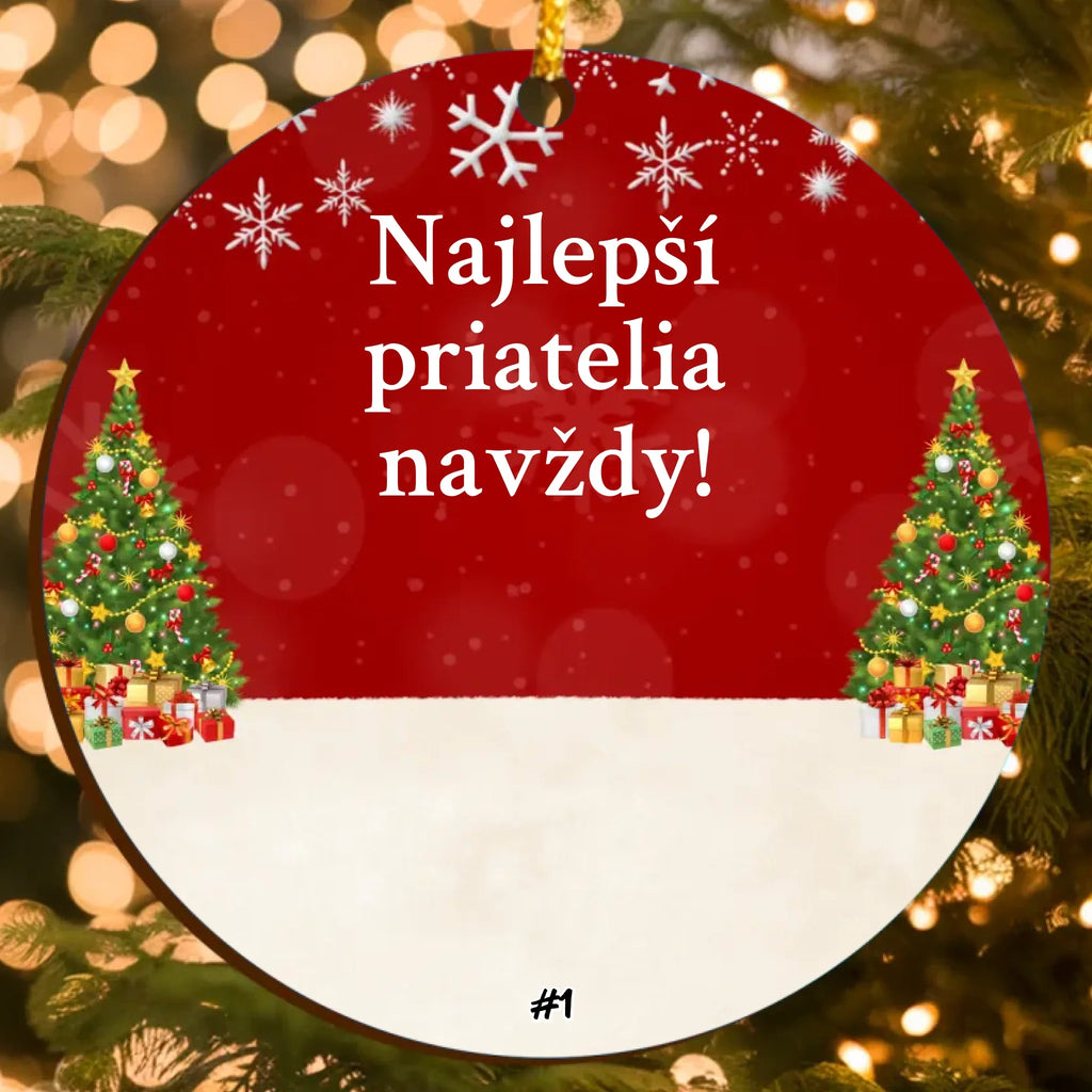 Personalizovaná vianočná ozdoba pre kamarátky – až s 6 postavičkami