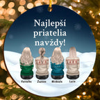 Personalizovaná vianočná ozdoba pre kamarátky – až s 6 postavičkami