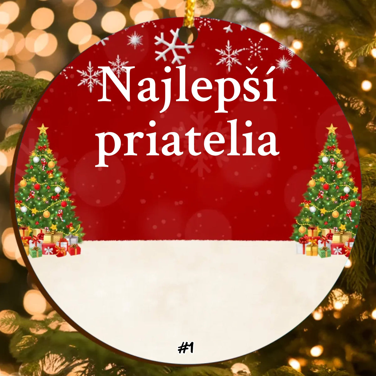 Najlepší priatelia – Personalizovaná Vianočná Ozdoba so Svojimi Postavami (do 6 osôb)