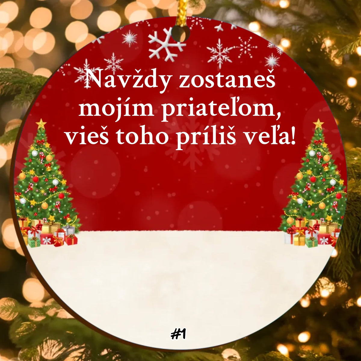 Humorná Personalizovaná Vianočná Ozdoba pre Najlepších Priateľov (do 6 postáv)