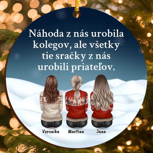 Personalizovaná Vianočná Ozdoba pre Kolegov a Priateľov s Postavami na Mieru (do 6 osôb)