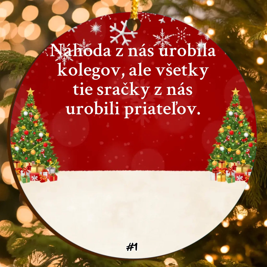 Personalizovaná Ozdoba pre Kolegov, z Ktorých sa Stali Priatelia (do 6 postáv)