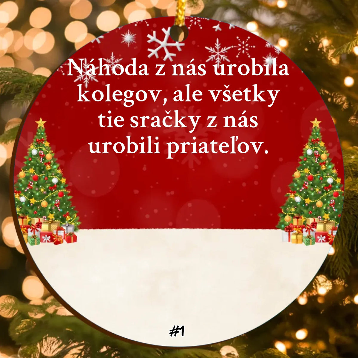Personalizovaná Ozdoba pre Kolegov, z Ktorých sa Stali Priatelia (do 6 postáv)