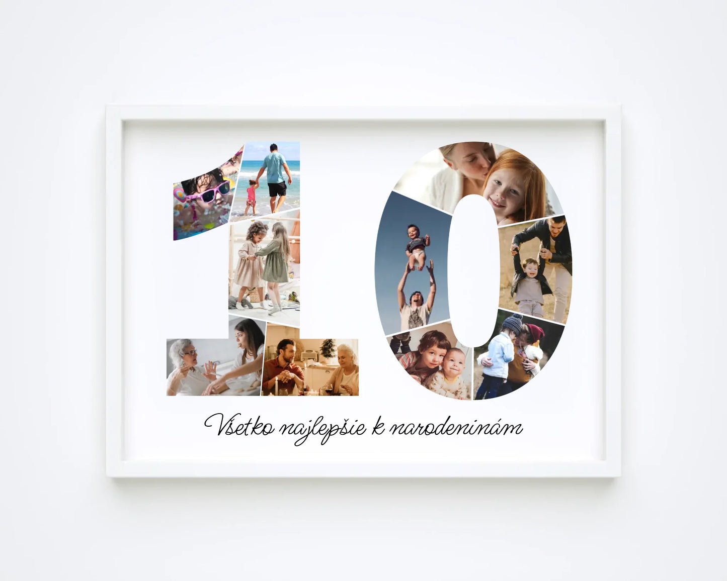 Personalizovaná koláž fotografií k 10. narodeninám – jedinečný darček (10–19)