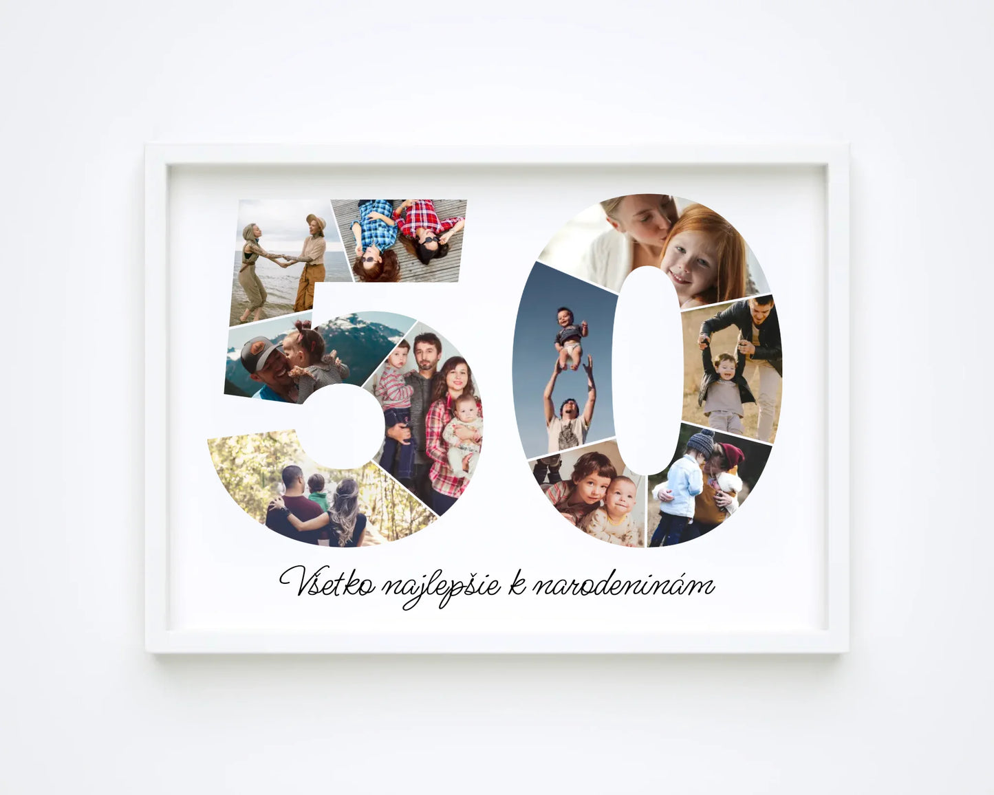 Personalizovaná koláž fotografií k 50. narodeninám – jedinečný darček (50–59)