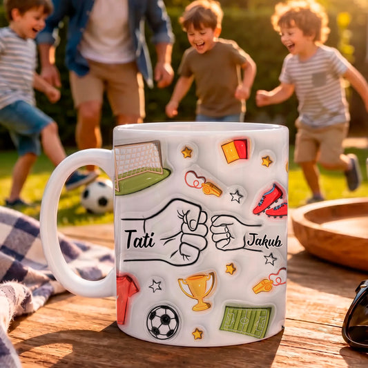 Futbalový Hrnček pre Ocka – 3D Efekt