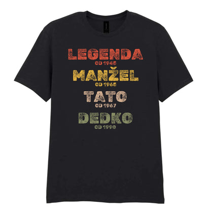 Personalizované tričko pre dedka – legenda od roku