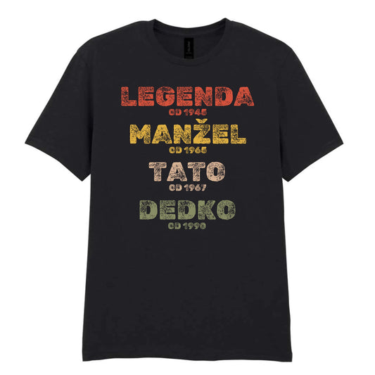 Personalizované tričko pre dedka – legenda od roku